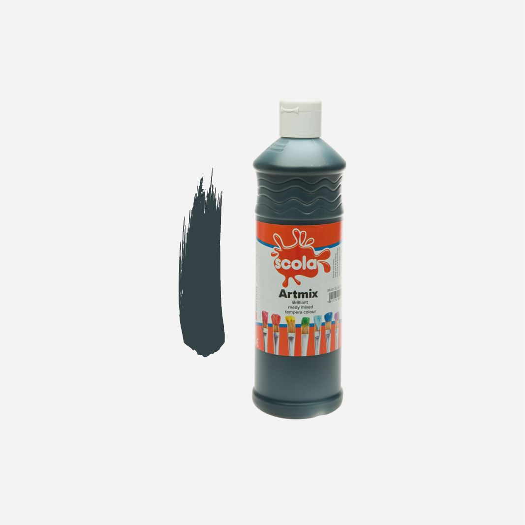 scola 24 x 600ml Artmix Ready Mix Paint Assorted Colour Washable Non