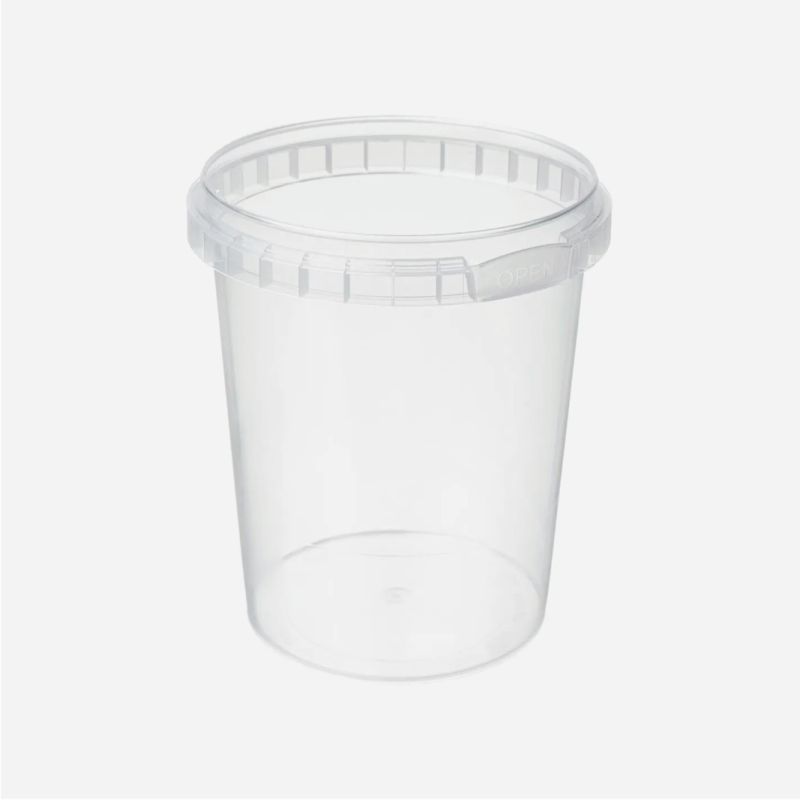 CLEAR PLASTIC CONTAINER & LID