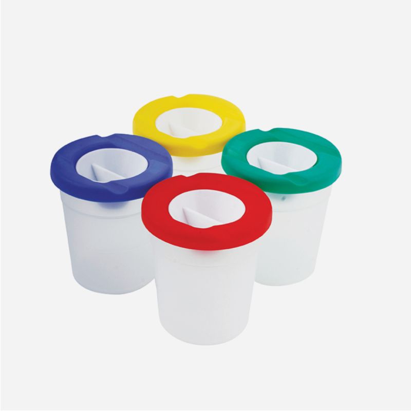 NON SPILL PAINT POT WITH LID AND STOPPER