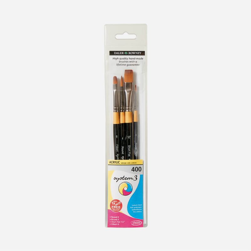 DR SYSTEM 3 400 CLASSIC BRUSH SET OF 4 SHORT HANDLE