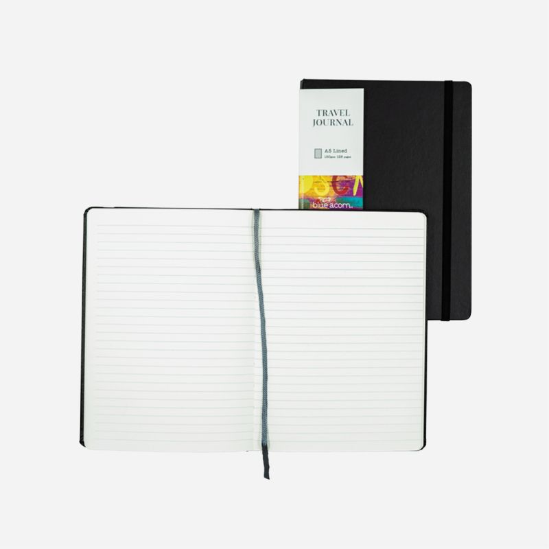 BLUE ACORN TRAVEL JOURNAL A6 128pp 150gsm FULLY LINED