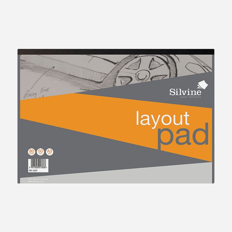 SILVINE LAYOUT PAD A3 50gsm 80 SHEETS