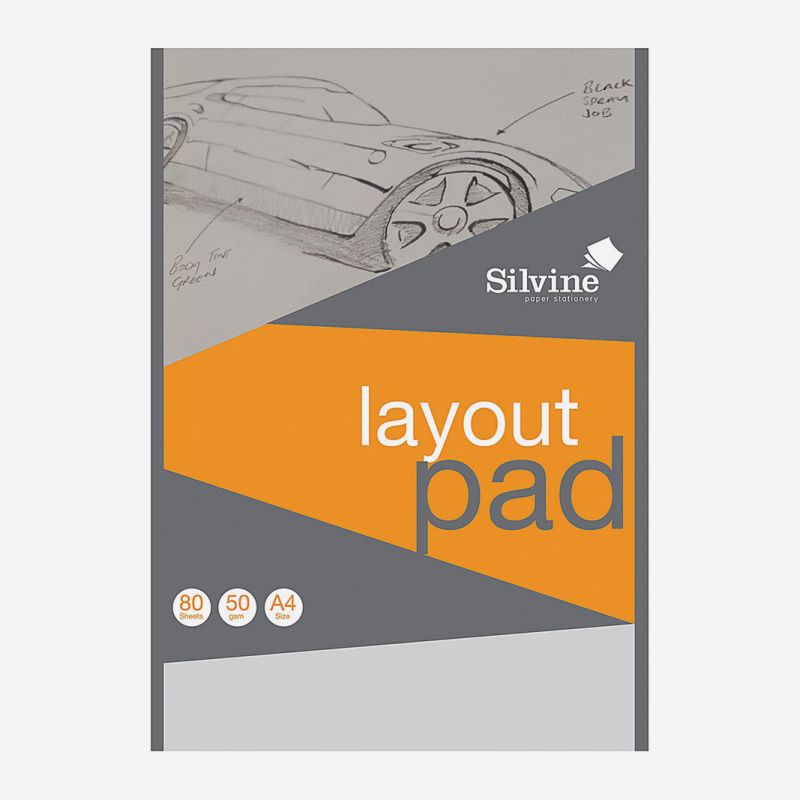 SILVINE LAYOUT PAD A4 50gsm 80 SHEETS