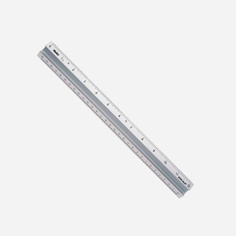 HELIX METAL SAFETY RULER 12" T33