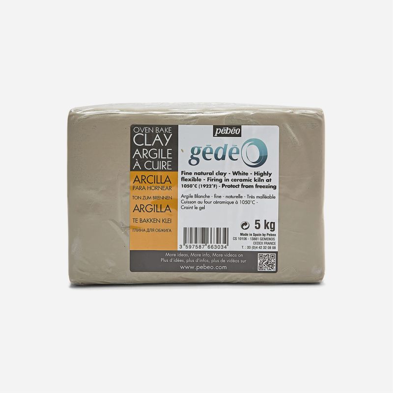 GEDEO MODELLING CLAY 5kg WHITE FINE