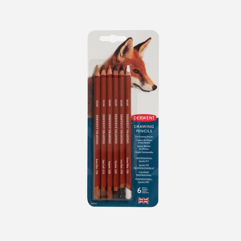 DERWENT DRAWING PENCIL BLISTER OF 6