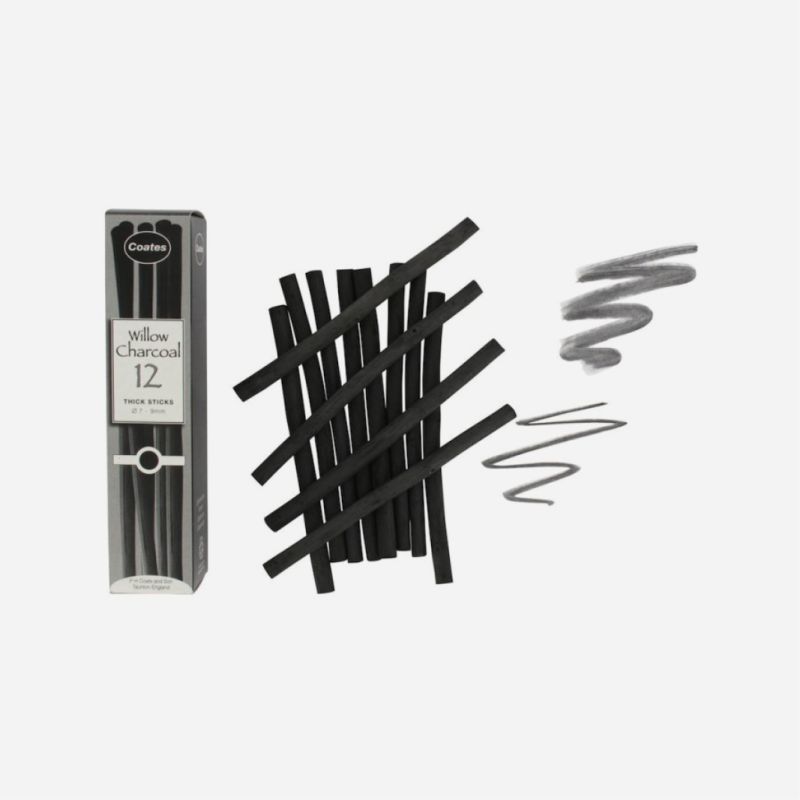 COATES CHARCOAL THICK 12 STICK