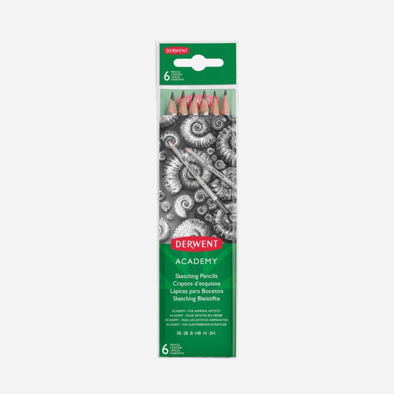 ACADEMY 6 SKETCHING PENCILS HANGING PACK