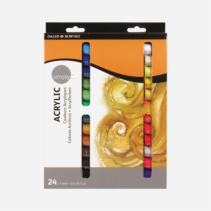 DALER SIMPLY ACRYLIC 24 x 12ml TUBE SET