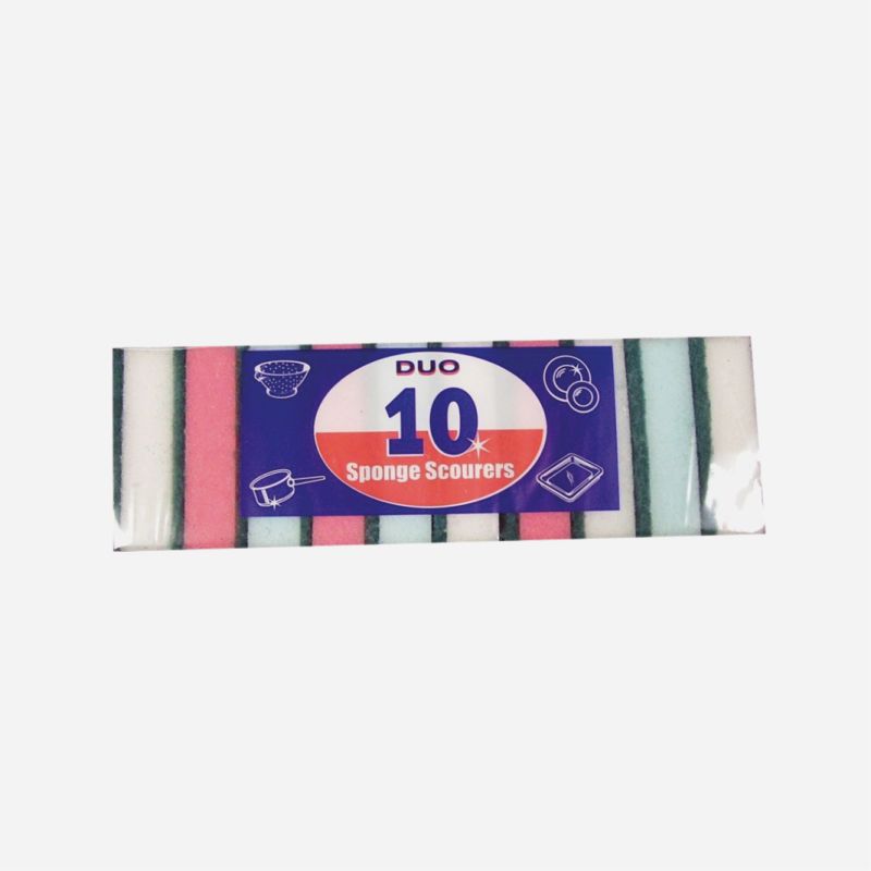 FOAM BACKED SCOURING PAD 85mm x 50mm PACK OF 10