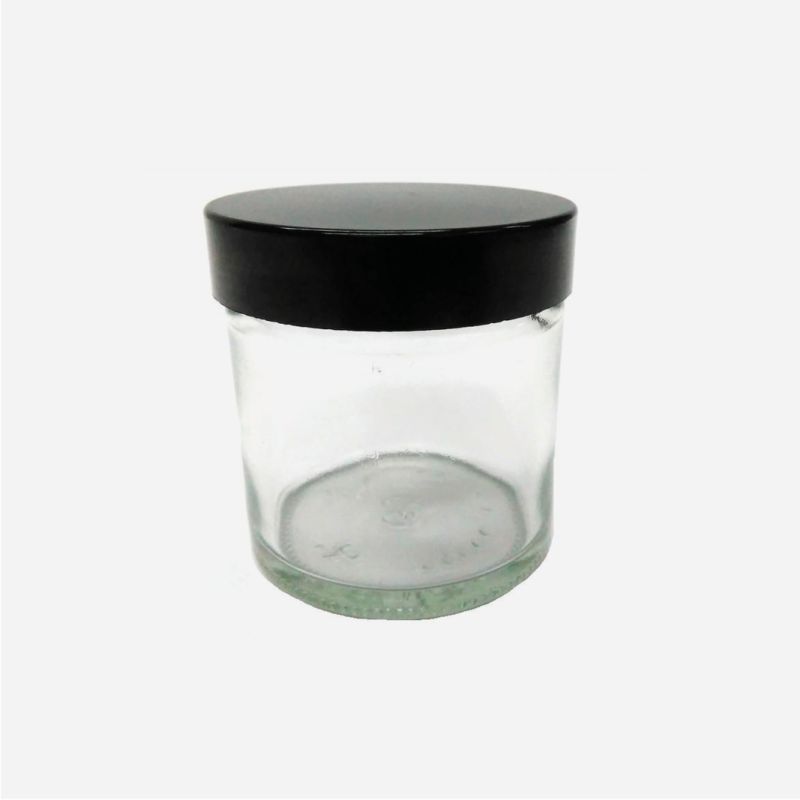 CLEAR GLASS STORAGE JAR