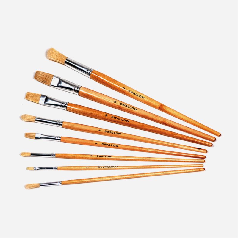 SWALLOW HOG BRUSH 8 ROUND LONG HANDLE PACK OF 10