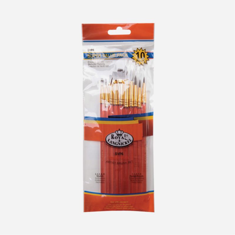 ROYAL CAMEL HAIR SVP6 SET OF 10 BRUSHES