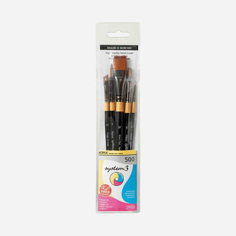 DR SYSTEM3 500 SELECTION BRUSH SET OF 5 SHORT HANDLE
