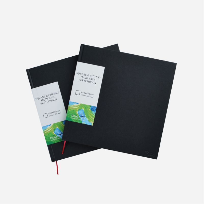 HARDBACK SEWN SQUARE & CHUNKY SKETCHBOOK 140X140mm 190pp