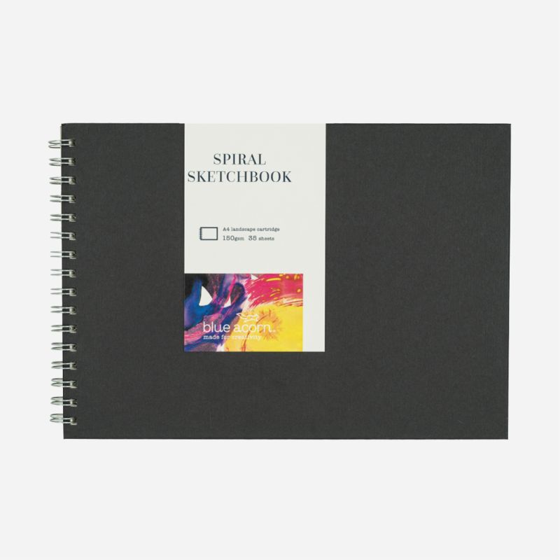 BLUE ACORN L/SCAPE SPIRAL A4 SKETCH BOOK 35 SHEETS 150gsm