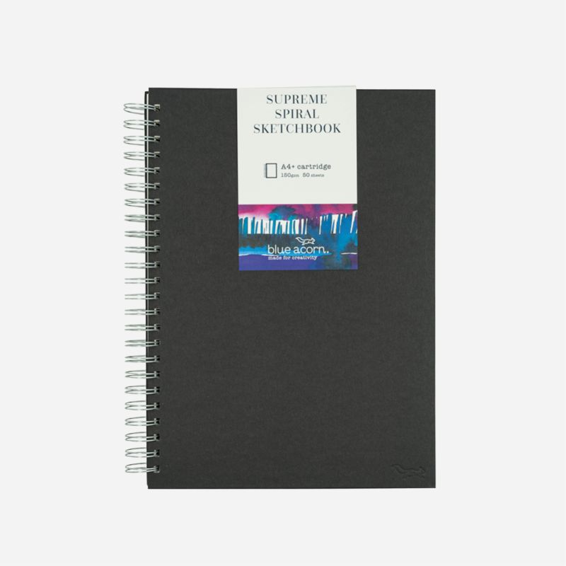 BLUE ACORN SUPREME SPIRAL SK. BOOK 50 SHEETS 150gsm