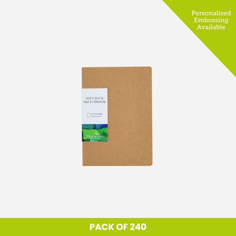 SOFTBACK SEWN SKETCHBOOK A5 40pp 150g NATURAL COVER PACK OF 240