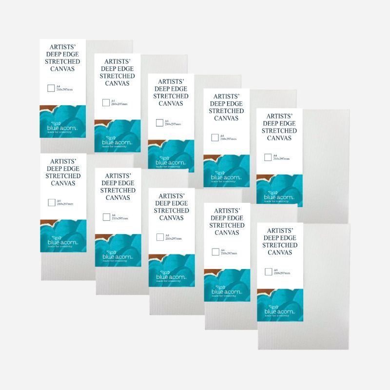 STRETCHED CANVAS 40mm A4 - BULK BOX OF 10
