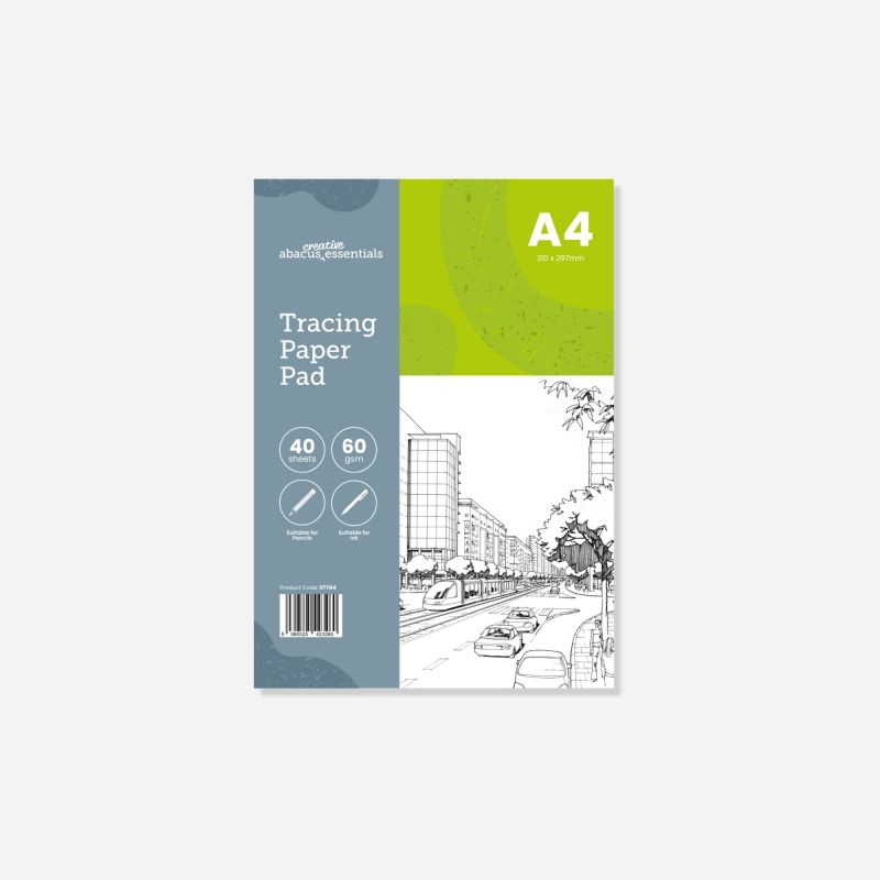 ABACUS ESSENTIALS TRACING PAPER PAD A4 60GSM 40 SHEETS