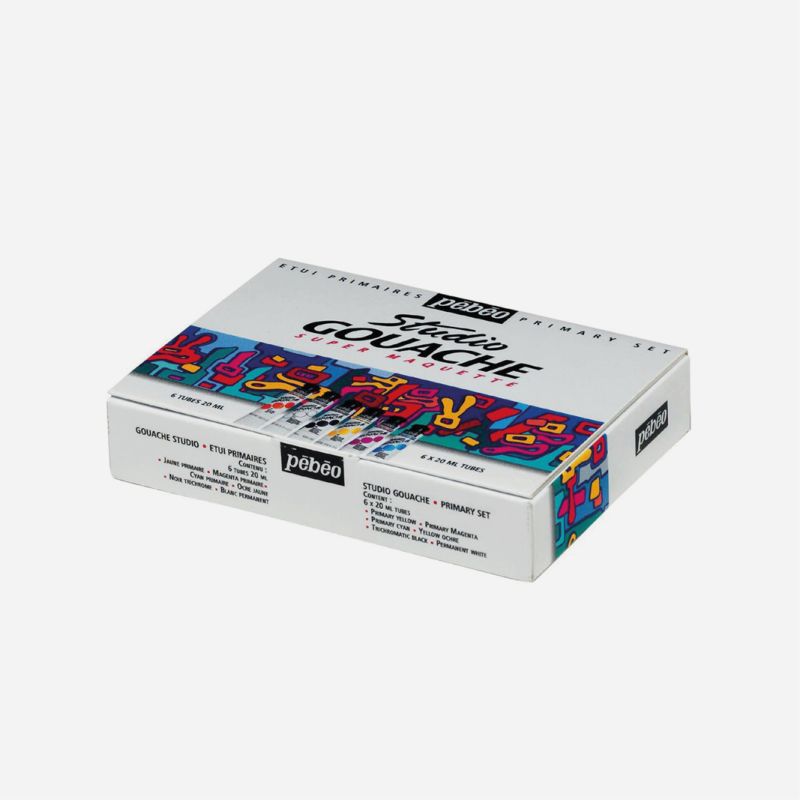 PEBEO STUDIO GOUACHE SET6x20ml TUBES PRIMARY