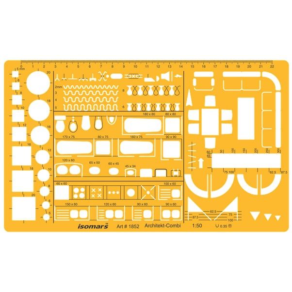 ARCHITECTURAL SCALE TEMPLATE 1:50 HOUSE INTERIOR