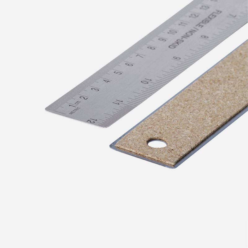 STAINLESS STEEL RULER 12" NON SLIP
