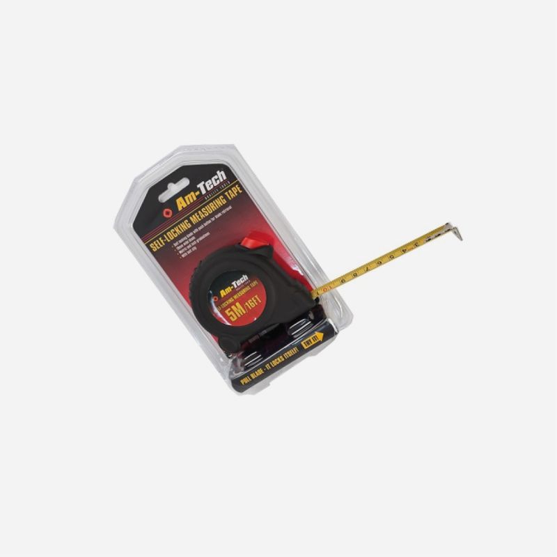 TAPE MEASURE 5m STEEL RETRACTABLE AMTECH