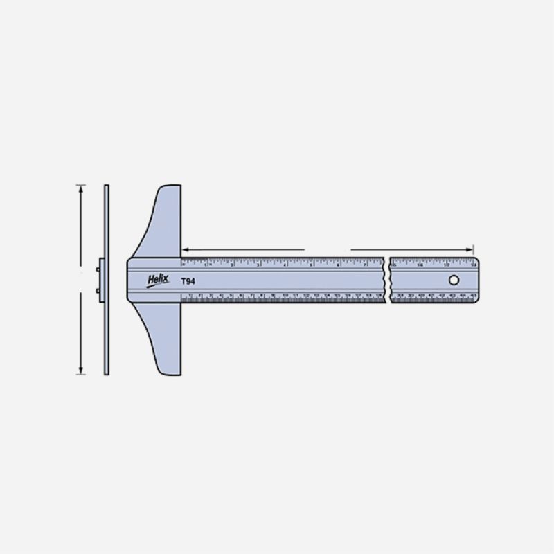 HELIX PLASTIC T-SQUARE A3 45cm