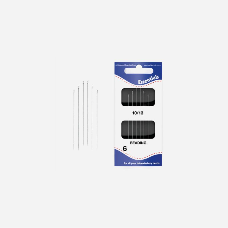 BEADING NEEDLES 6 ASSORTED WALLET 10mm & 13mm
