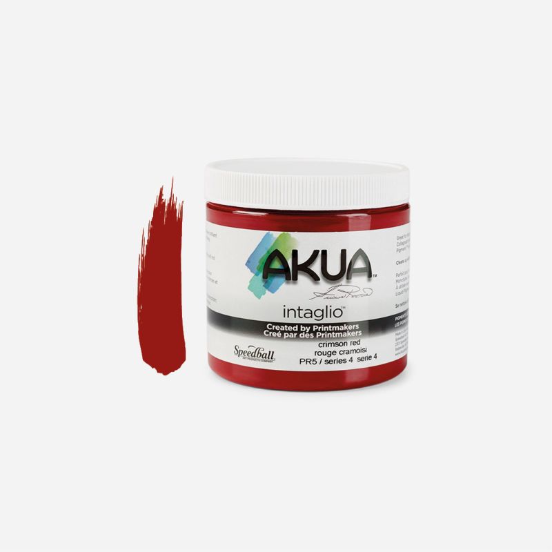 AKUA INTAGLIO INK 237ml/8oz CRIMSON RED