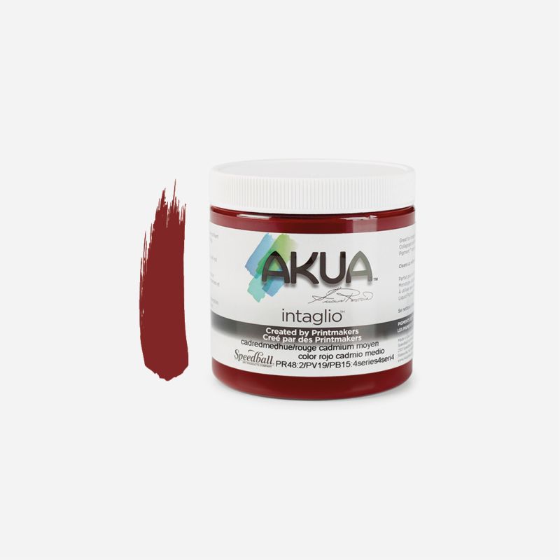 AKUA INTAGLIO INK 237ml/8oz CADMIUM RED MEDIUM HUE