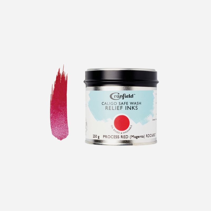 CALIGO SAFE WASH RELIEF INK 250gm TUB PROCESS RED
