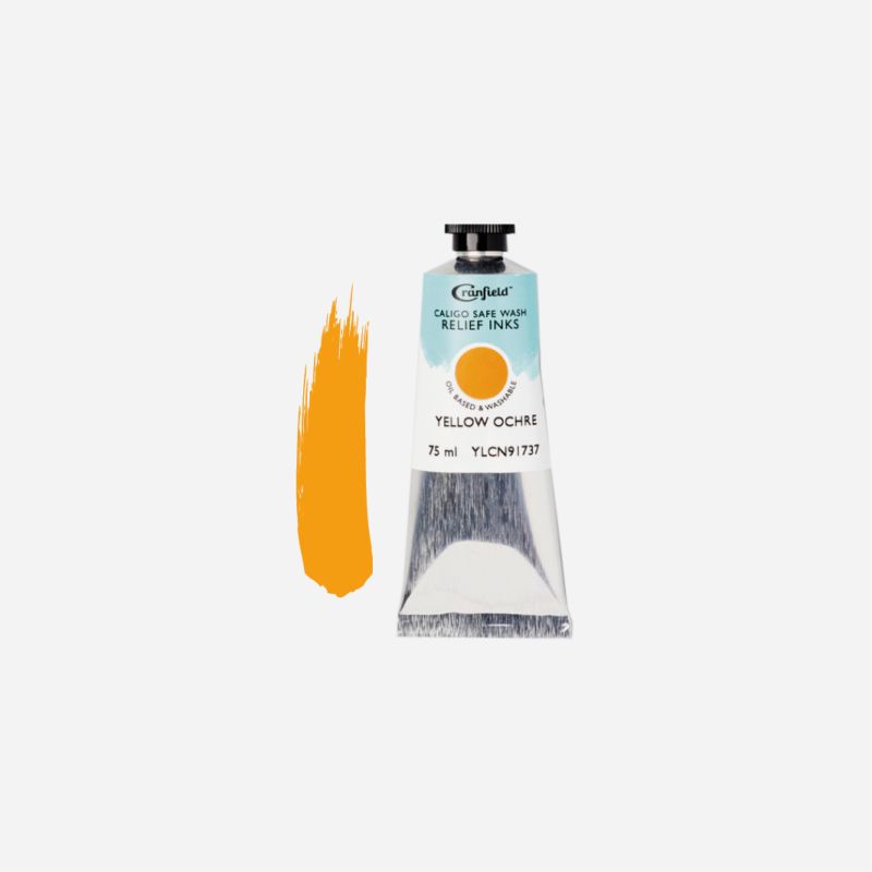 CALIGO SAFE WASH RELIEF INK 75ml YELLOW OCHRE
