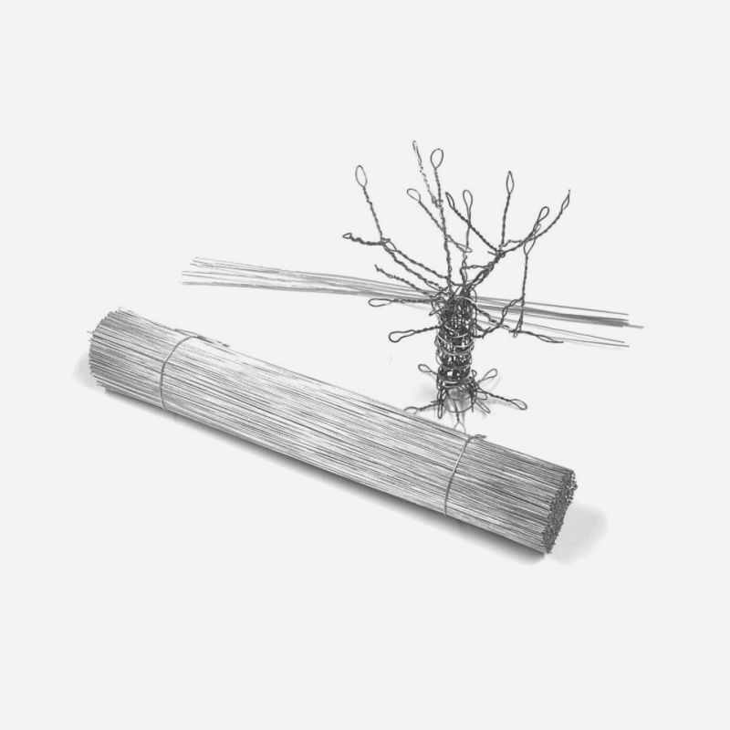 FLORIST WIRE 30cm 2.5kg BUNDLE ZINC COATED 1400 STRANDS