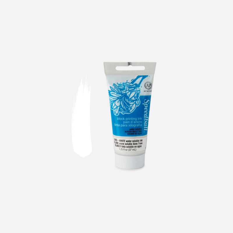 SPEEDBALL WATER-SOLUBLE 37ml 1.25oz BLOCK INK WHITE