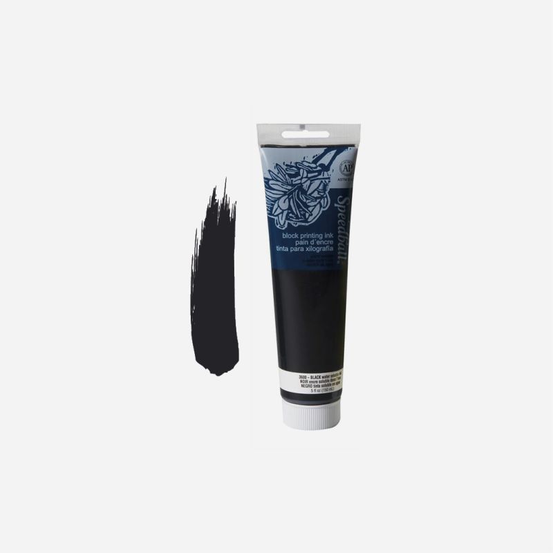 SPEEDBALL WATER-SOLUBLE 148ml 5oz BLOCK INK BLACK