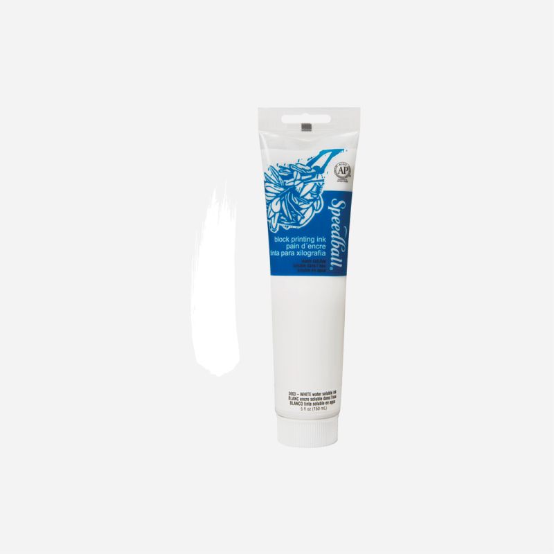 SPEEDBALL WATER-SOLUBLE 148ml 5oz BLOCK INK WHITE
