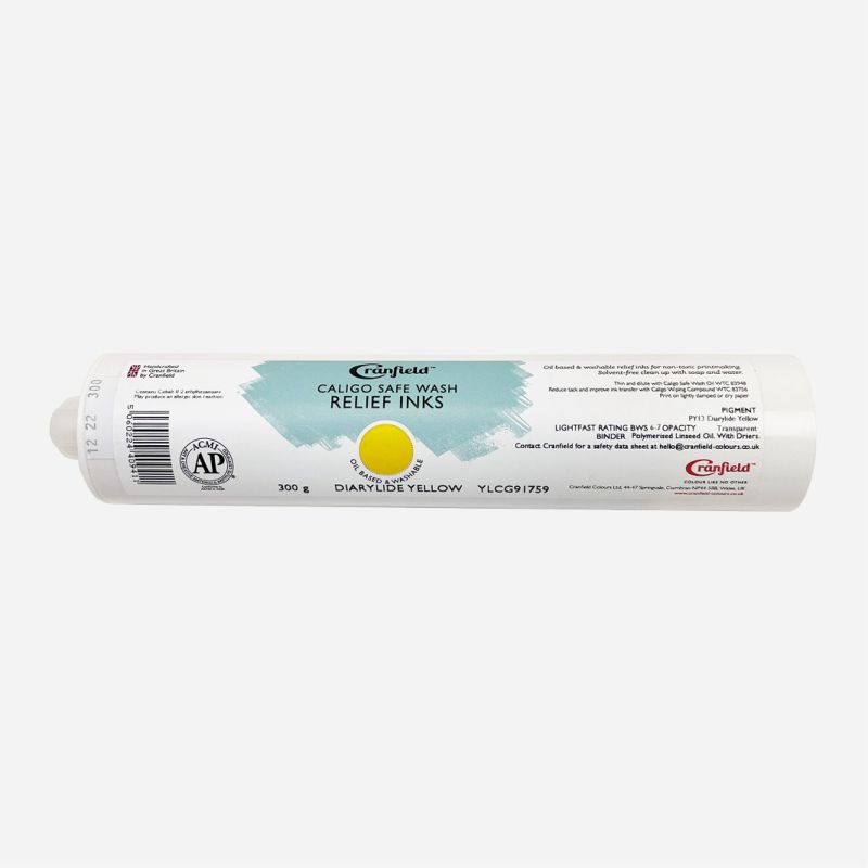 CALIGO SAFE WASH RELIEF INK 300g CARTRIDGE DIARYLID YELLOW