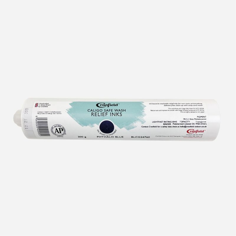 CALIGO SAFE WASH RELIEF INK 300g CARTRIDGE PHTHALO BLUE