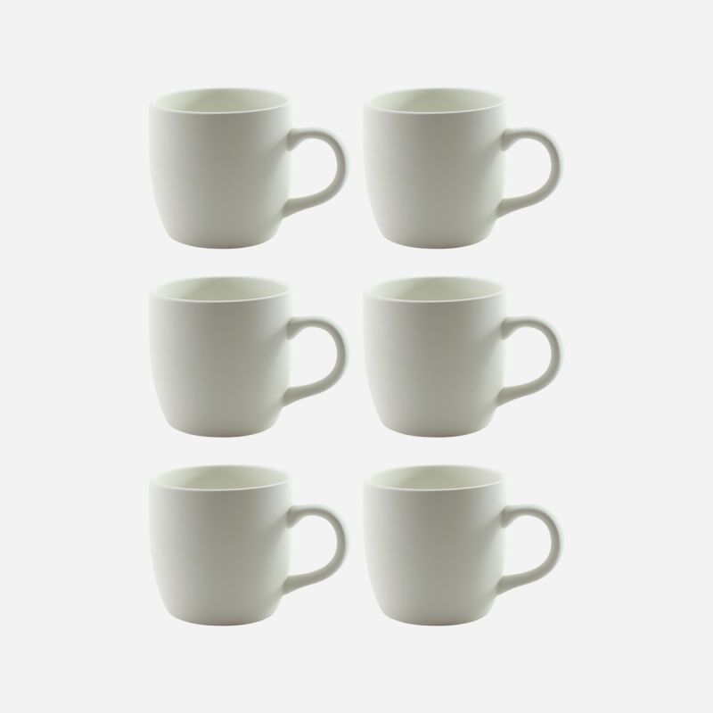BISQUEWARE UNGLAZED MUG SET OF 6