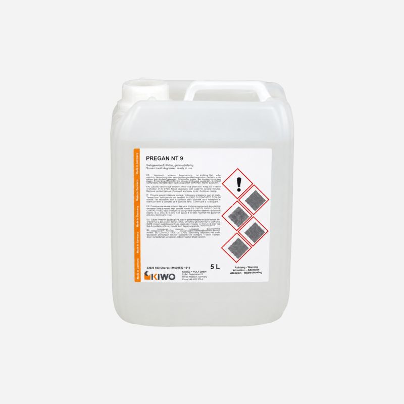 PREGAN NT9 SCREEN PRINTING DEGREASER 5 Litre