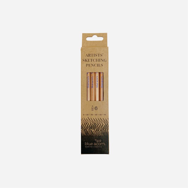 BLUE ACORN 6 SKETCHING PENCIL ARTIST SET B