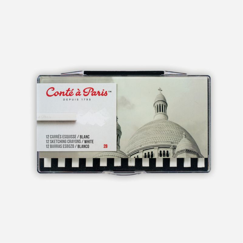 CONTE CARRES CRAYONS 12 2B WHT SKETCHING