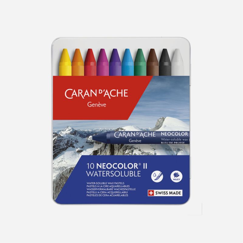 CARAN D'ACHE NEOCOLOR II 10 CRAYONS SET