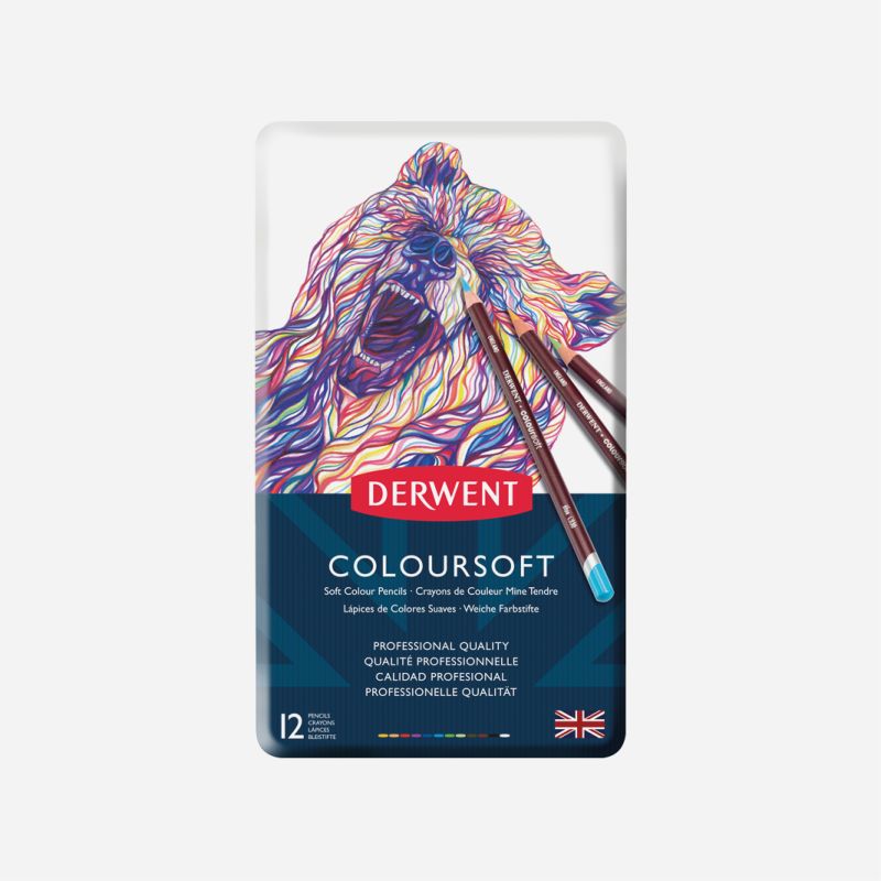 DERWENT COLOURSOFT PENCIL 12 TIN