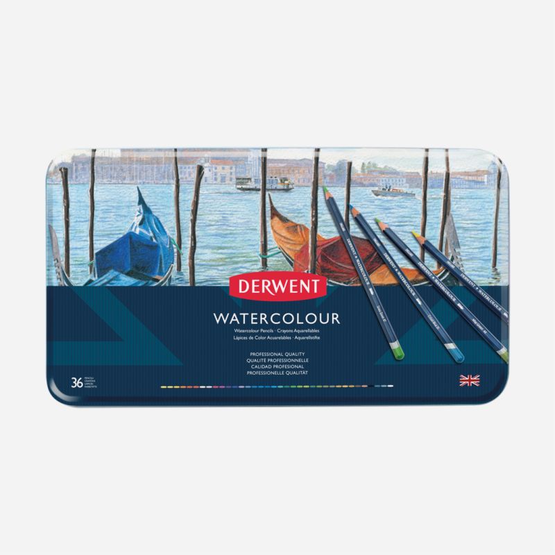 DERWENT WATERCOLOUR PENCIL 36 TIN