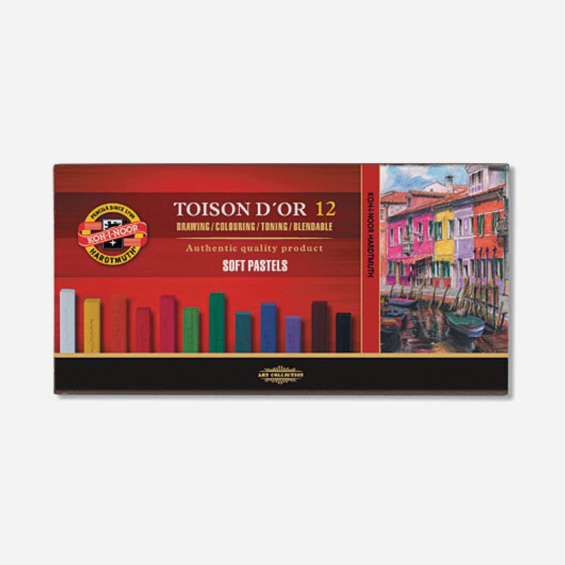 KOH-I-NOOR TOISON D'OR 12 SOFT PASTELS SET 8512