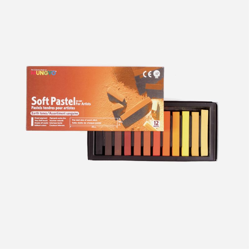 MUNGYO SOFT PASTEL 12 EARTH TONES SET