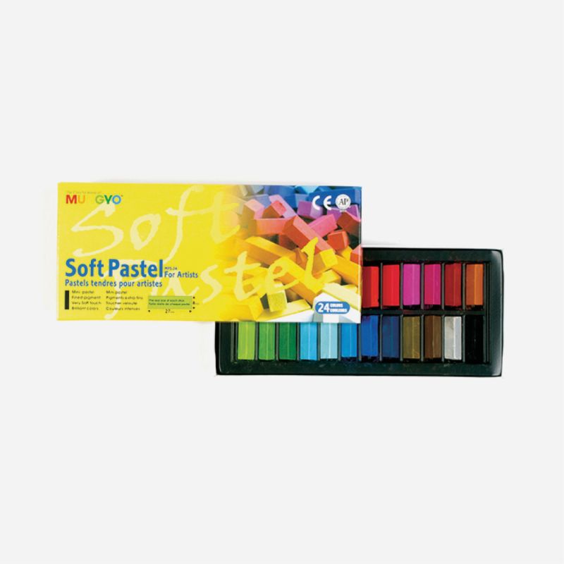 MUNGYO SOFT PASTELS 1/2 LENGTH 24 SET